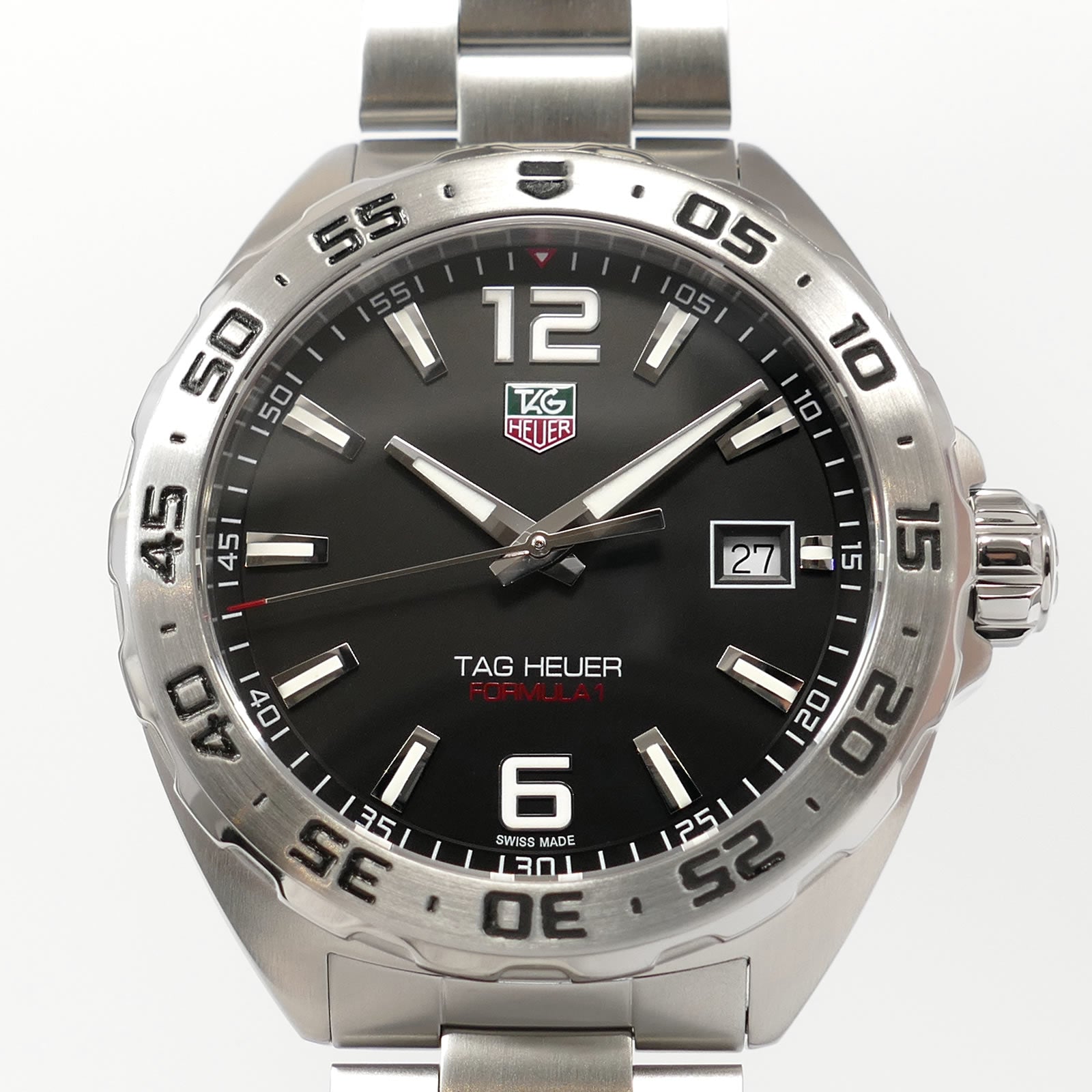 TAG Heuer Formula 1 WAZ1112 Black Dial close up