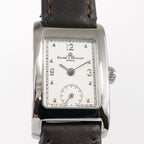 Baume & Mercier Hampton MV045139 White Rectangular Dial close up