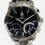 TAG Heuer Link Calibre S CJF7112 Black dial close up