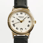 Raymond Weil Vintage 5331 White Chequered Dial Roman Numerals close up