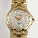 Raymond Weil Fidélio 9962 Silver Guilloche Dial Crystal Markers close up