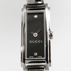 Gucci G-Line 109 Black Rectangular Dial close up