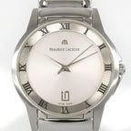 Maurice Lacroix Miros MI1016 Silver Dial with Roman Numerals close up
