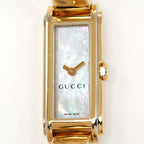 Gucci G-Line 109 White Mother of Pearl Dial close up