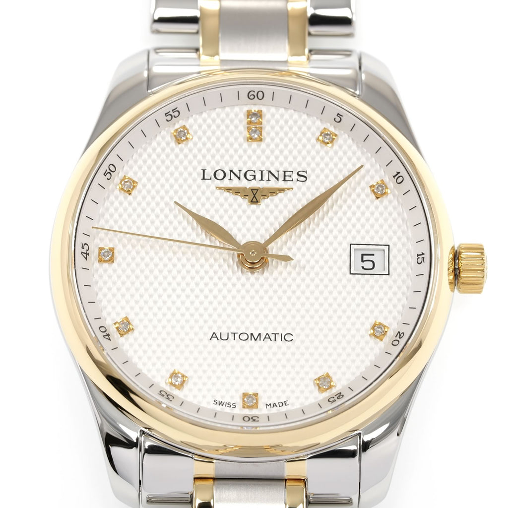 Longines Master Collection L2.518.5 Silver guilloche dial close up