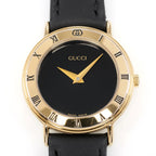 Gucci 3000L Black Dial close up