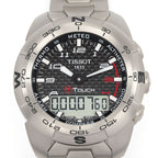Tissot T-Touch Expert T013420A Carbon Fibre dial close up