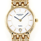 Raymond Weil Fidélio 4702 White and Blue Dial close up