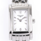 Longines DolceVita L5.158.4 White Rectangular Dial close up