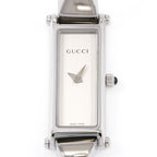 Gucci 1500L Silver Rectangular Dial close up