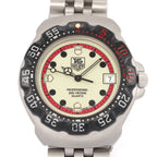 TAG Heuer Formula 1 Men's 35mm Luminous Dial WA1211 close up with red accents