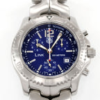 TAG Heuer Link Chronograph CT1110-0 Blue Dial close up