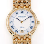 Raymond Weil Fidélio 4702 White & Blue Dial with Roman Numerals close up