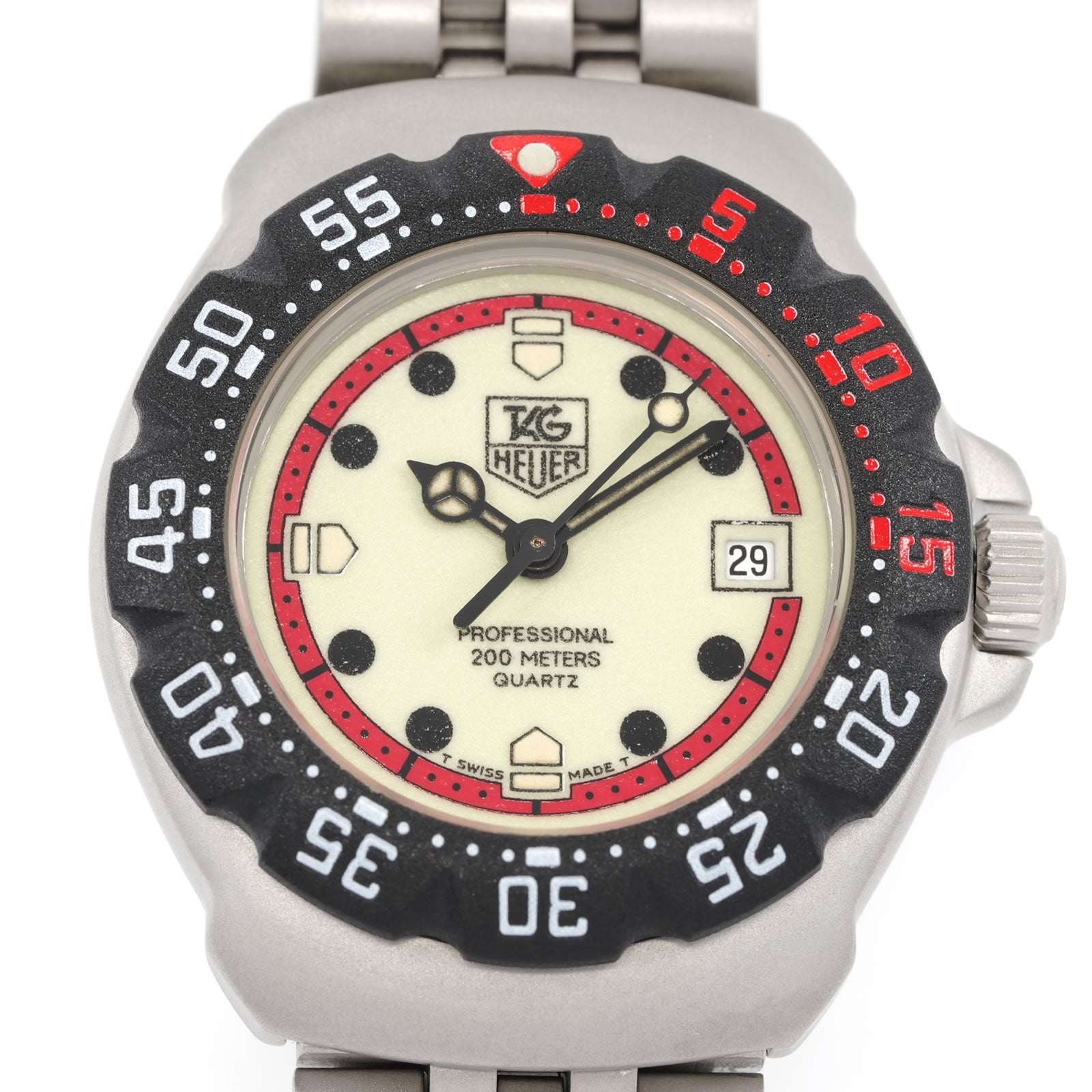 TAG Heuer Formula 1 WA1411 Luminous Dial with New Bezel close up