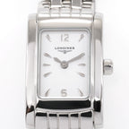 Longines DolceVita L5.158.4 White Rectangular Dial close up