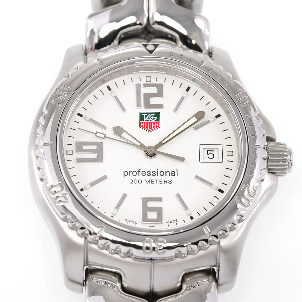 TAG Heuer Link WT1114 White Dial Arabic Numerals close up