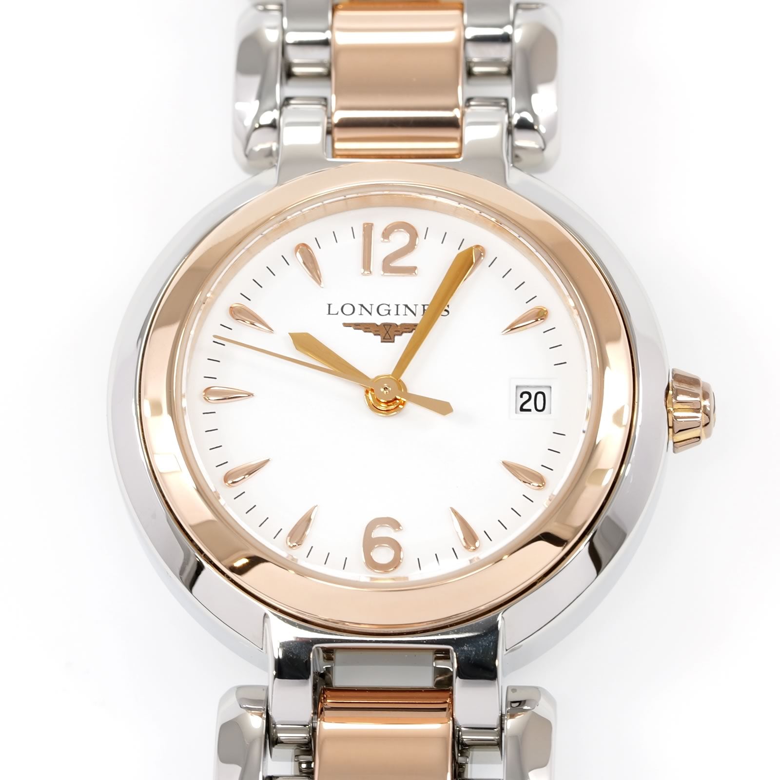 Longines PrimaLuna L8.110.5 White Dial close up