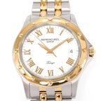 Raymond Weil Tango 5590 White Roman Numeral Dial close up