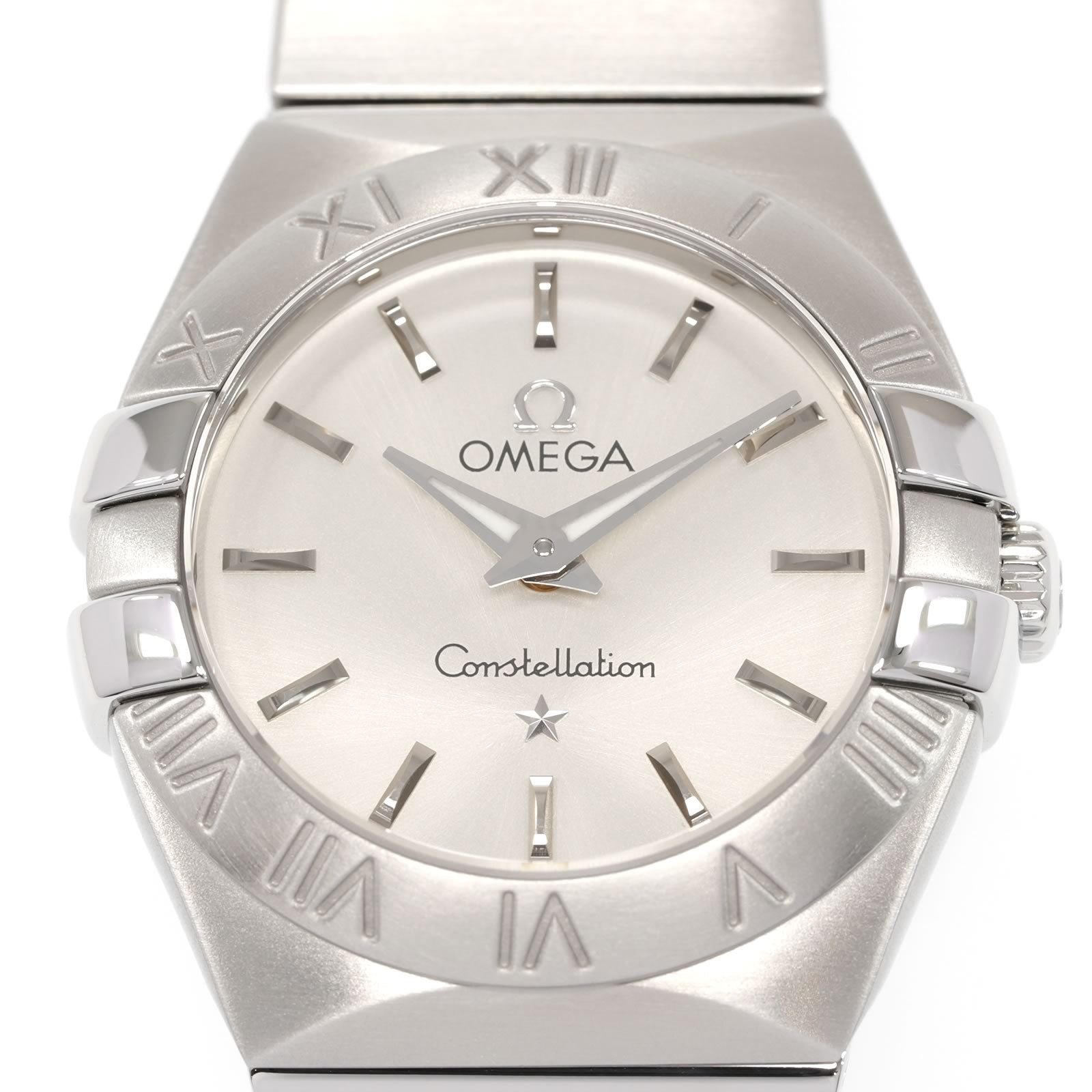 Omega Constellation 123.10.24.60.02.001 Silver Dial close up