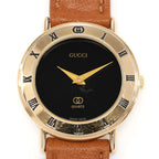 Gucci 3000L Black Dial close up