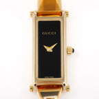 Gucci 1500L Black Rectangular Dial close up