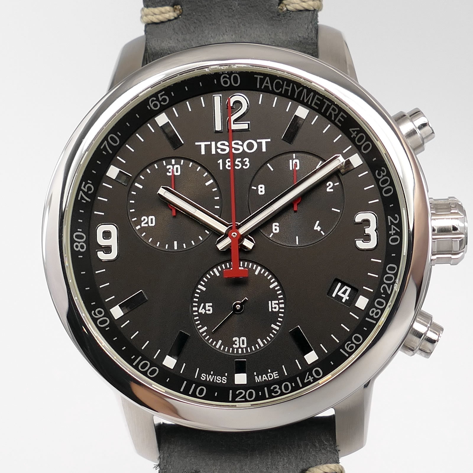Tissot PRC 200 T055417A black dial close up