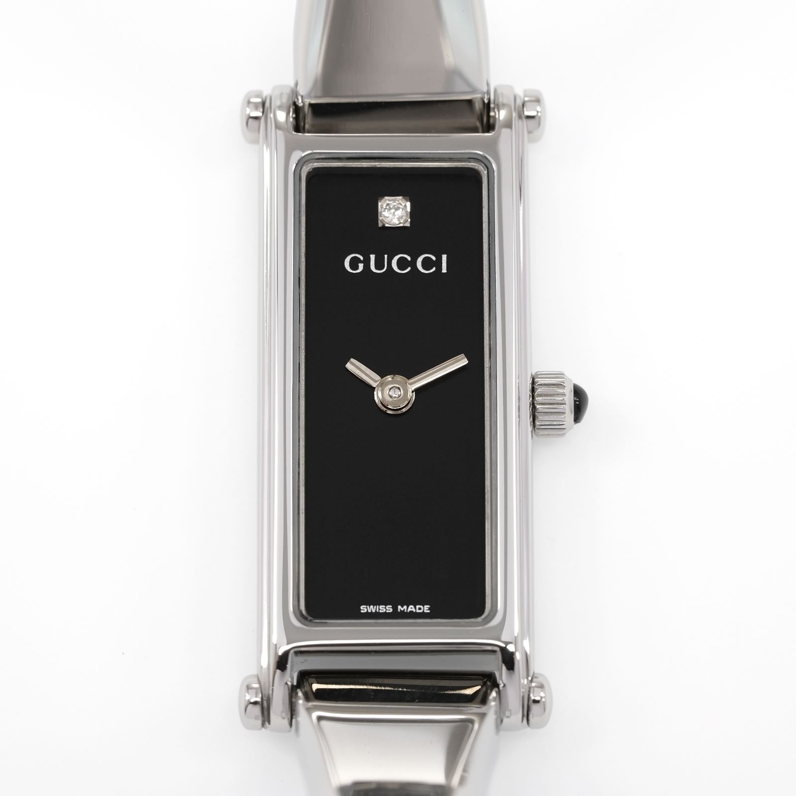 Gucci 1500L Black 1 Diamond Dial close up
