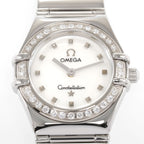 Omega Constellation 1465.71.00 White Mother of Pearl dial close up