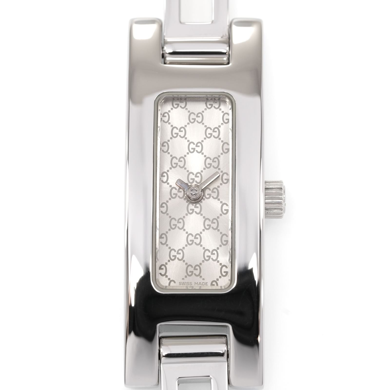 Gucci 3900L Ladies 12mm Silver Sunburst Rectangular Dial – SWWatches