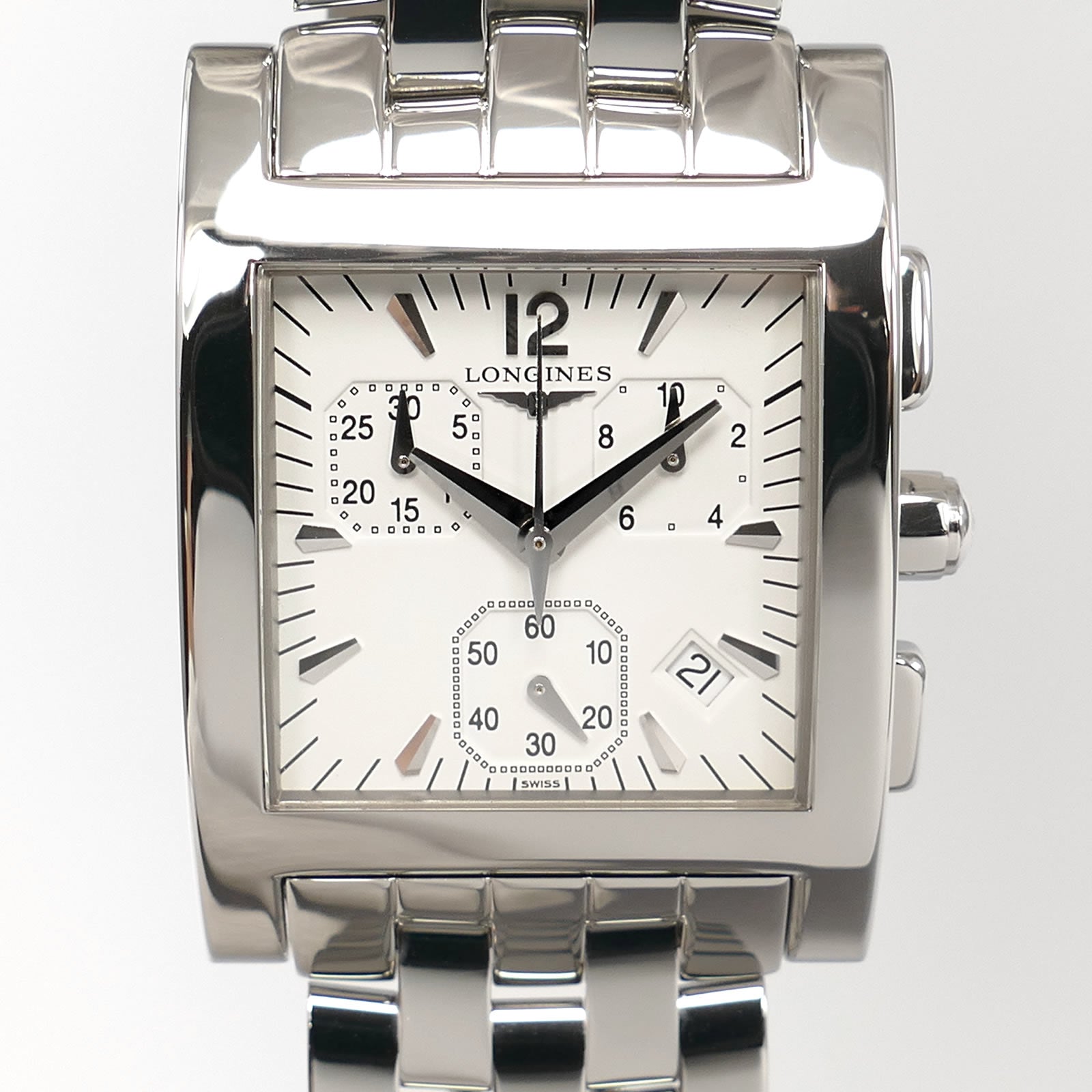 Longines DolceVita Carrée L5.668.4 White Dial close up