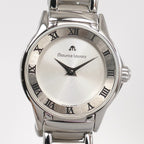 Maurice Lacroix Miros 59749 Silver Sunburst Dial close up