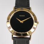 Gucci 3000M Black Dial close up