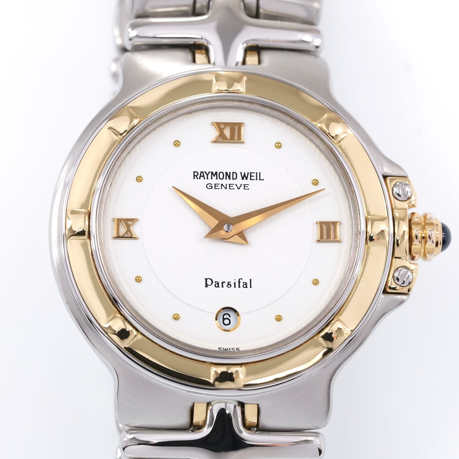 Raymond Weil Parsifal 9990 White dial close up