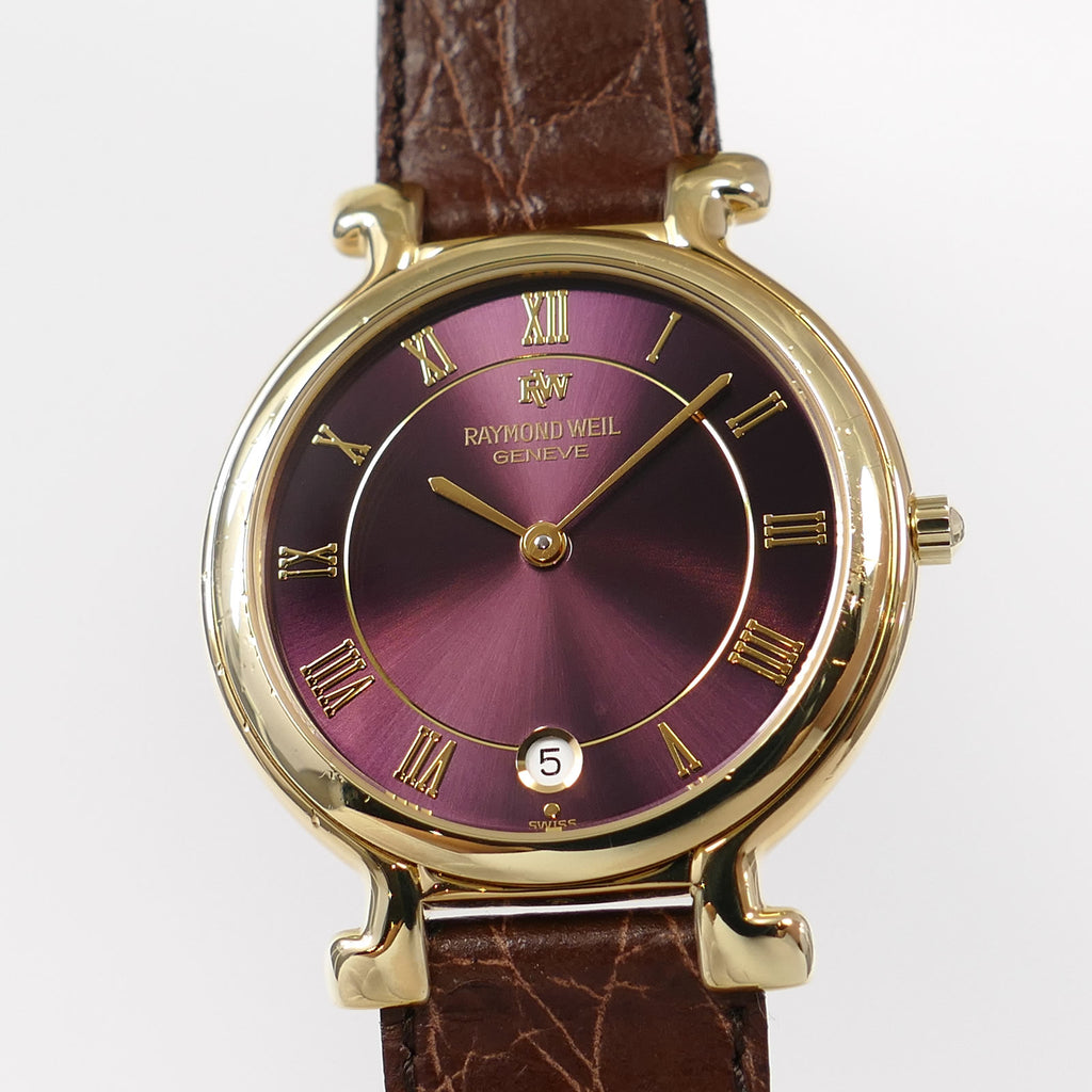 Raymond Weil 9136-2Purple Dial with Roman Numerals close up