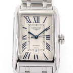 Longines DolceVita L5.757.4 Silver Flinqué dial close up