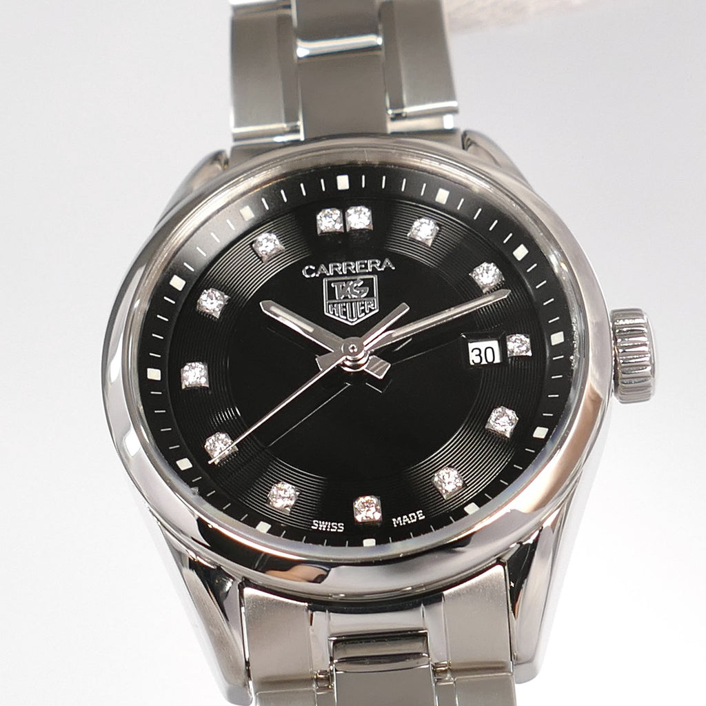 TAG Heuer Carrera WV1410 Diamond Markers Black Dial