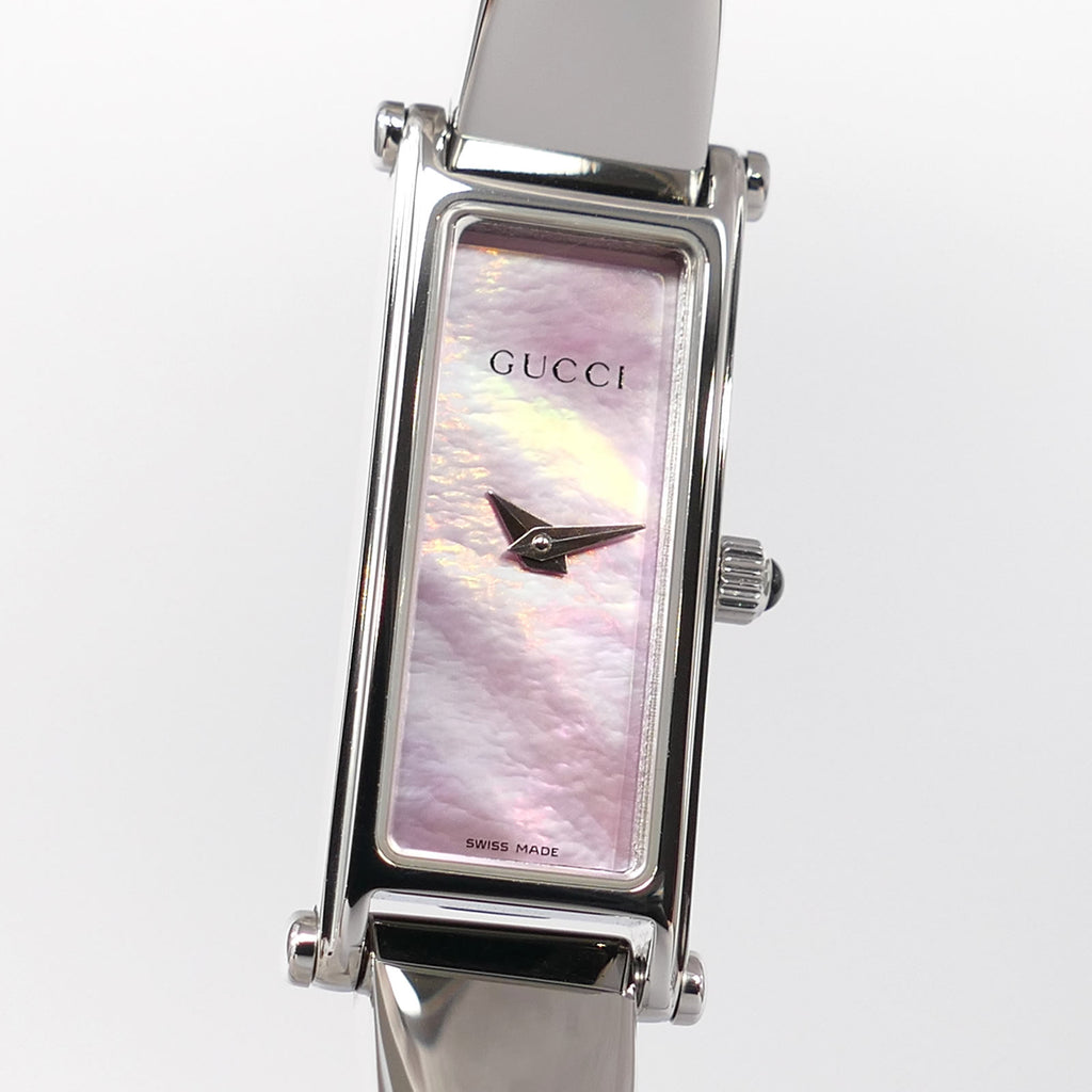 Gucci 1500L Pink dial close up