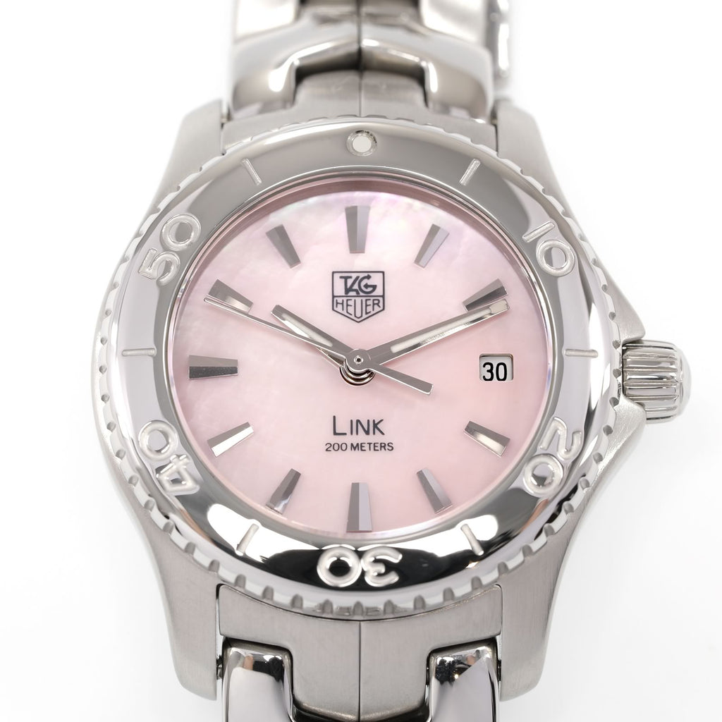TAG Heuer Link WJ1315-1 Pink Mother of Pearl Dial close up