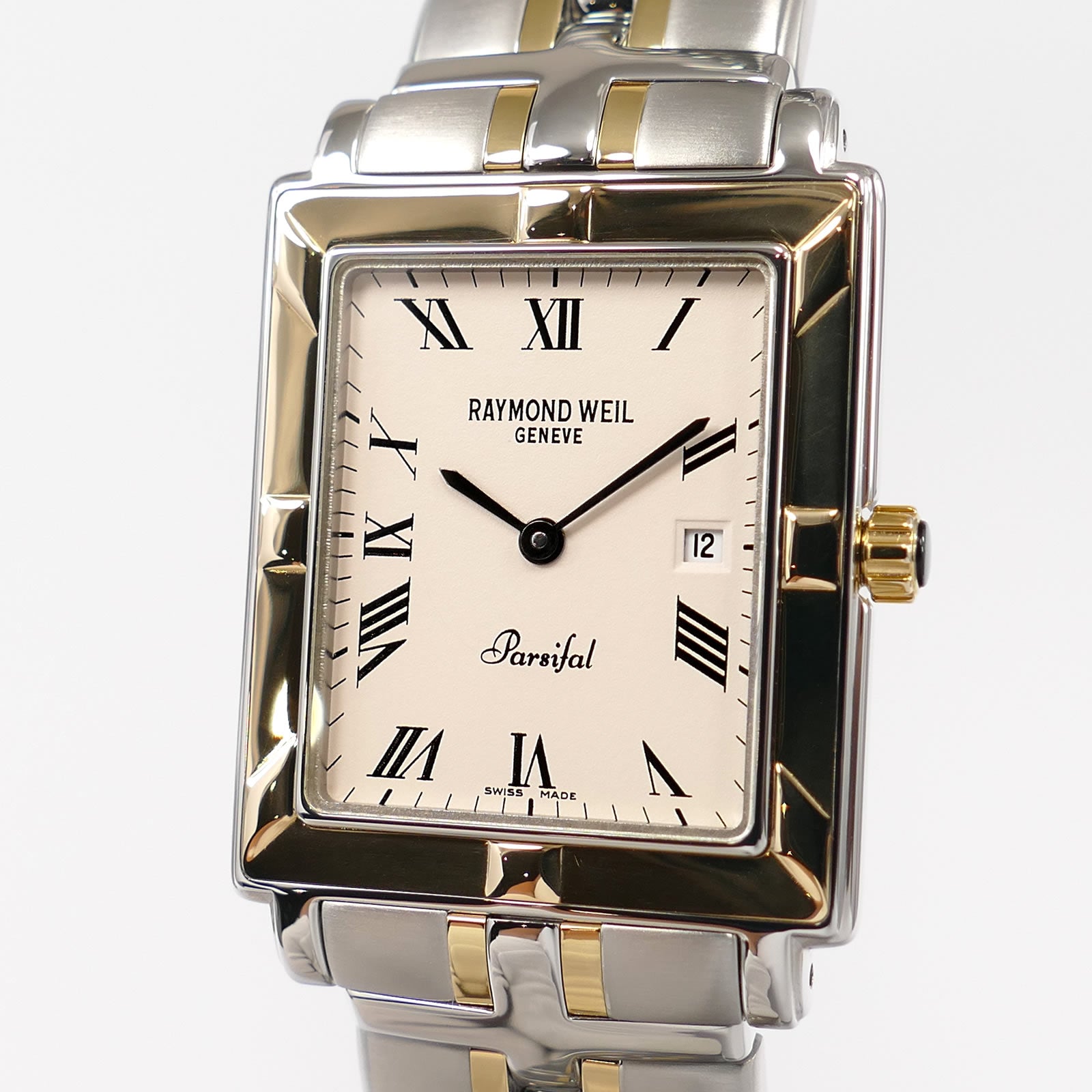 Raymond Weil Parsifal 9330 cream dial close up