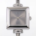 Gucci 1900L Grey Dial Square with Arabic numerals close up