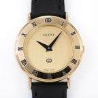 Gucci 3000L Champagne Brushed Dial close up