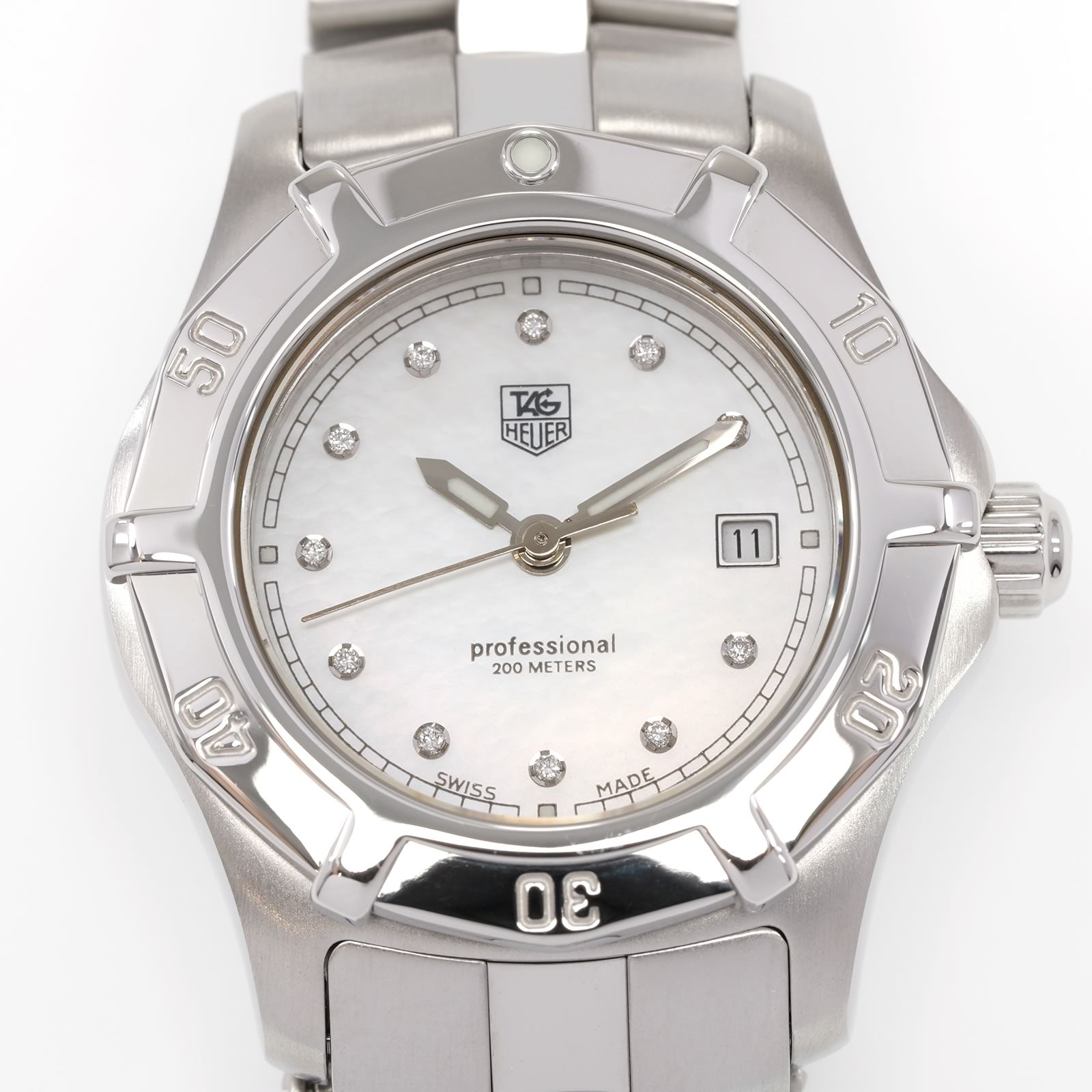TAG Heuer Exclusive WN131H White Mother of Pearl dial close up
