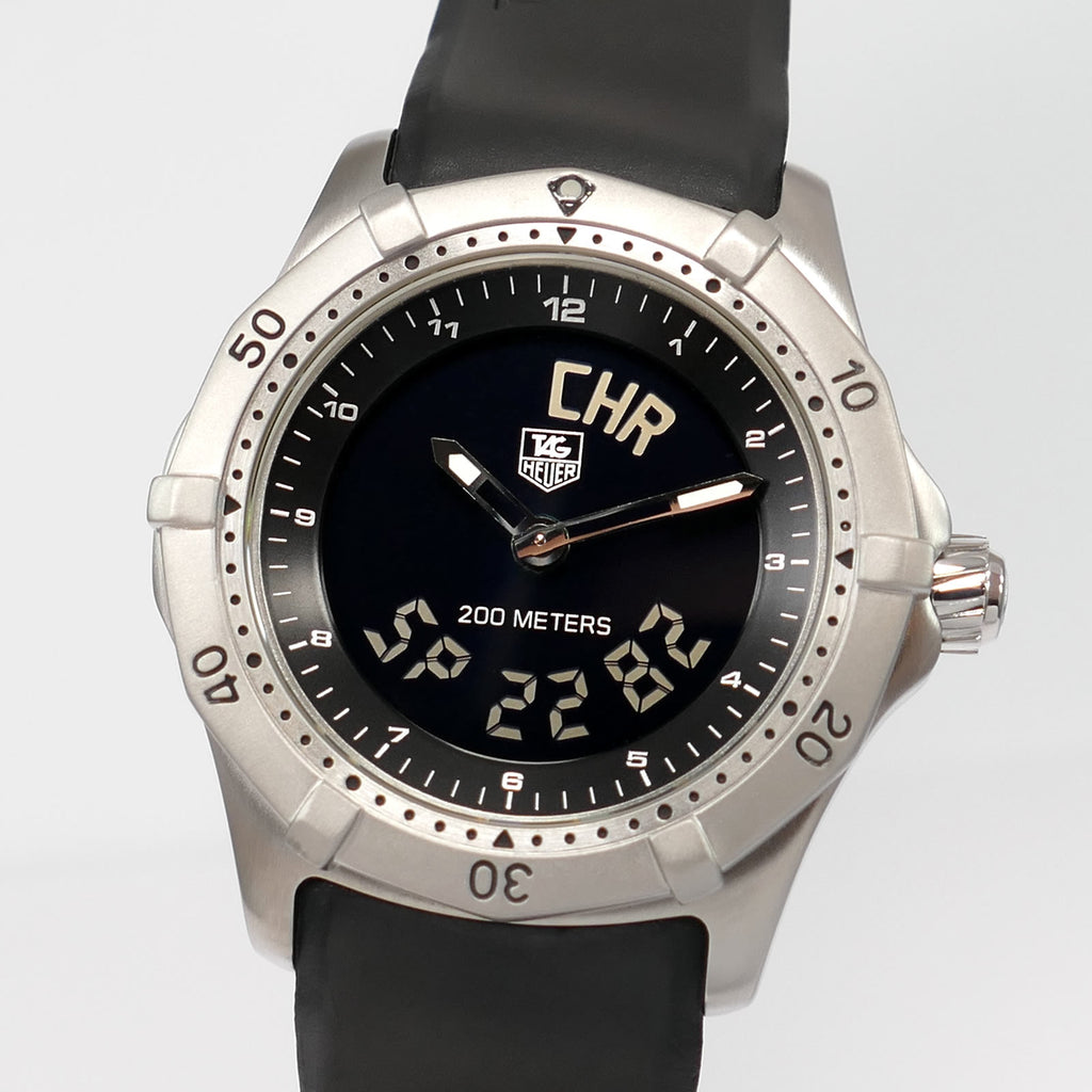 TAG Heuer 2000 Multigraph Men's 38mm Black Alarm WK111A-0 – SWWatches
