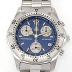 TAG Heuer 2000 Chronograph CK1112 Blue / Silver close up