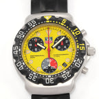 TAG Heuer Formula 1 CA1213 Yellow dial close up