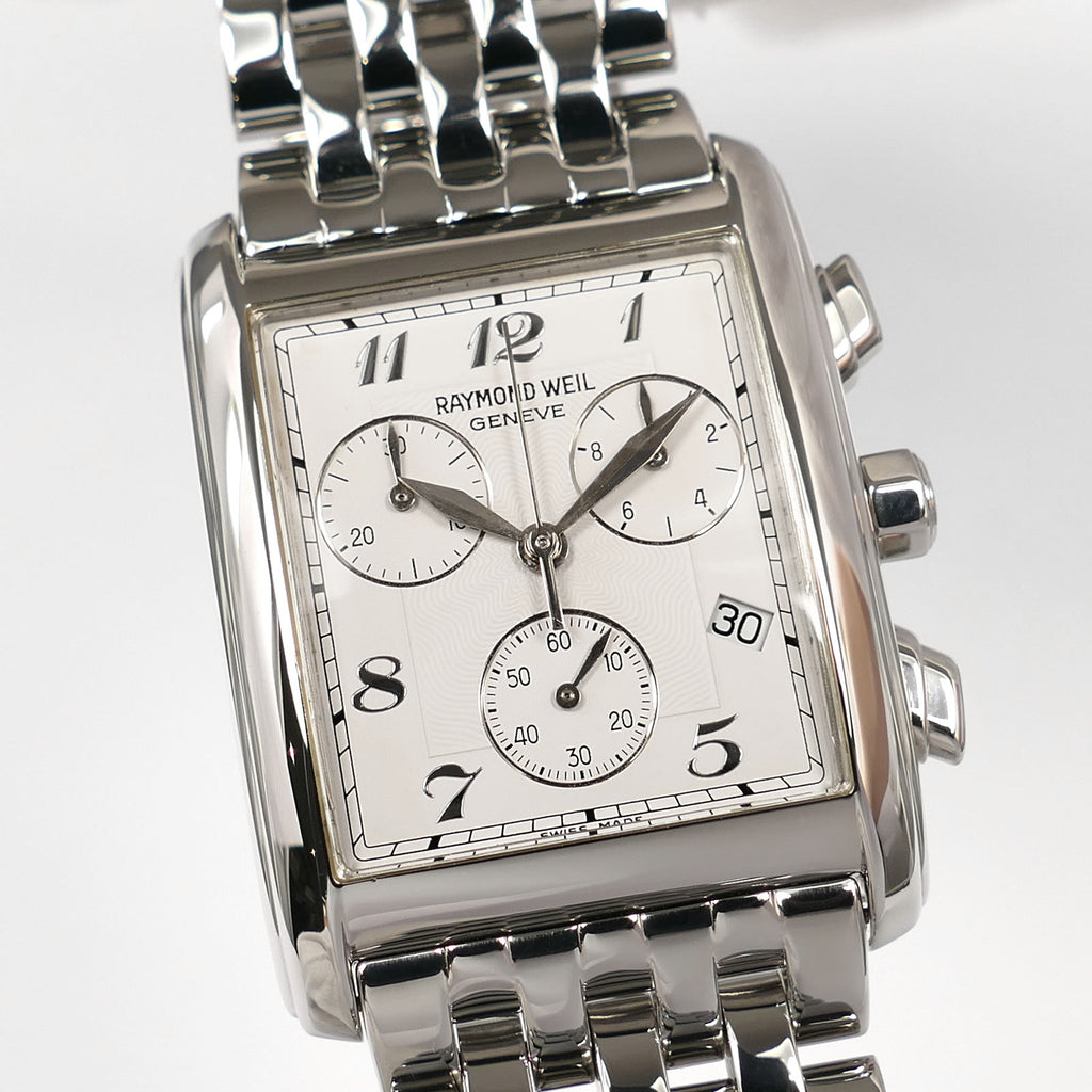 Raymond Weil Don Giovanni 4873 White Arabic rectangular dial