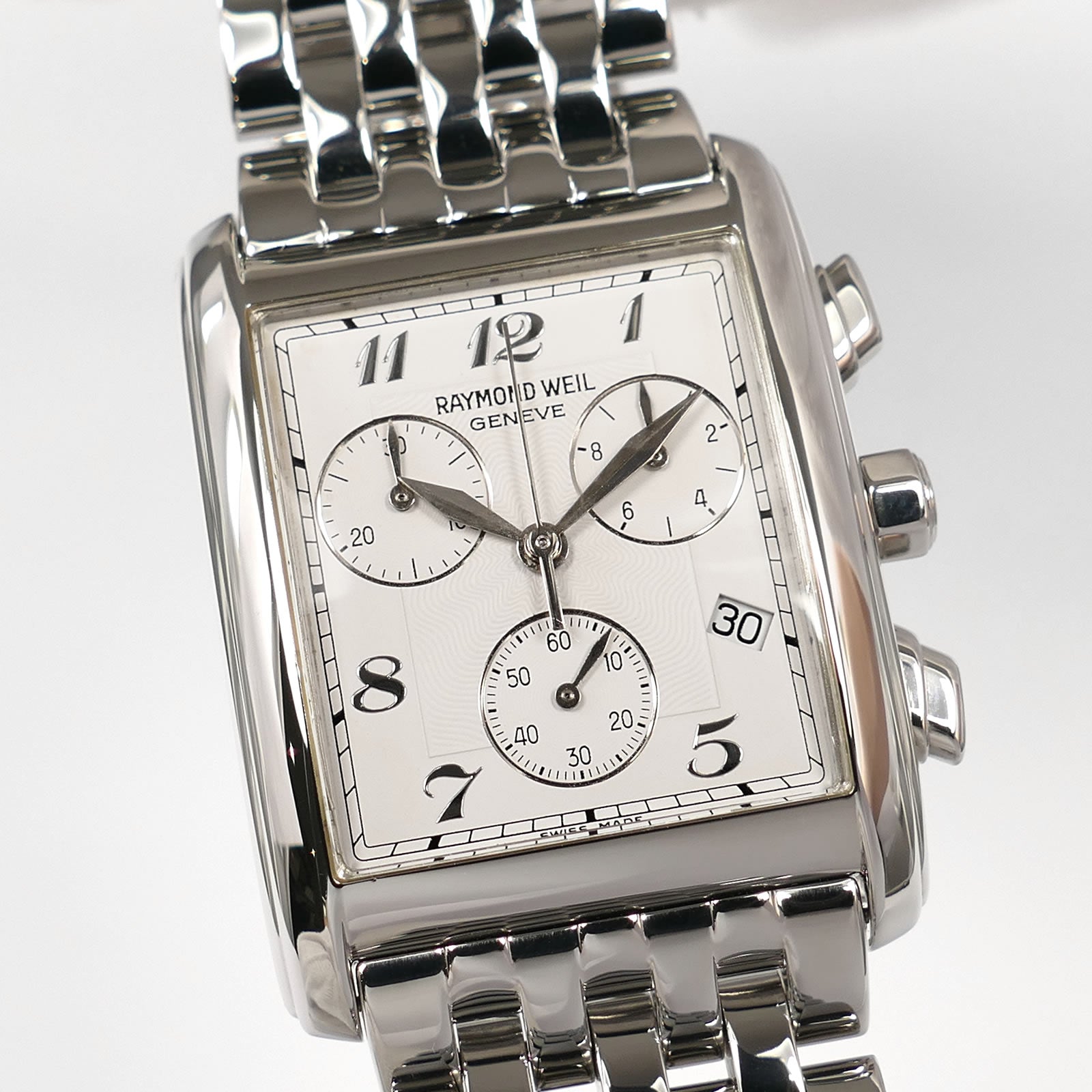 Raymond Weil Don Giovanni 4873 White Arabic rectangular dial