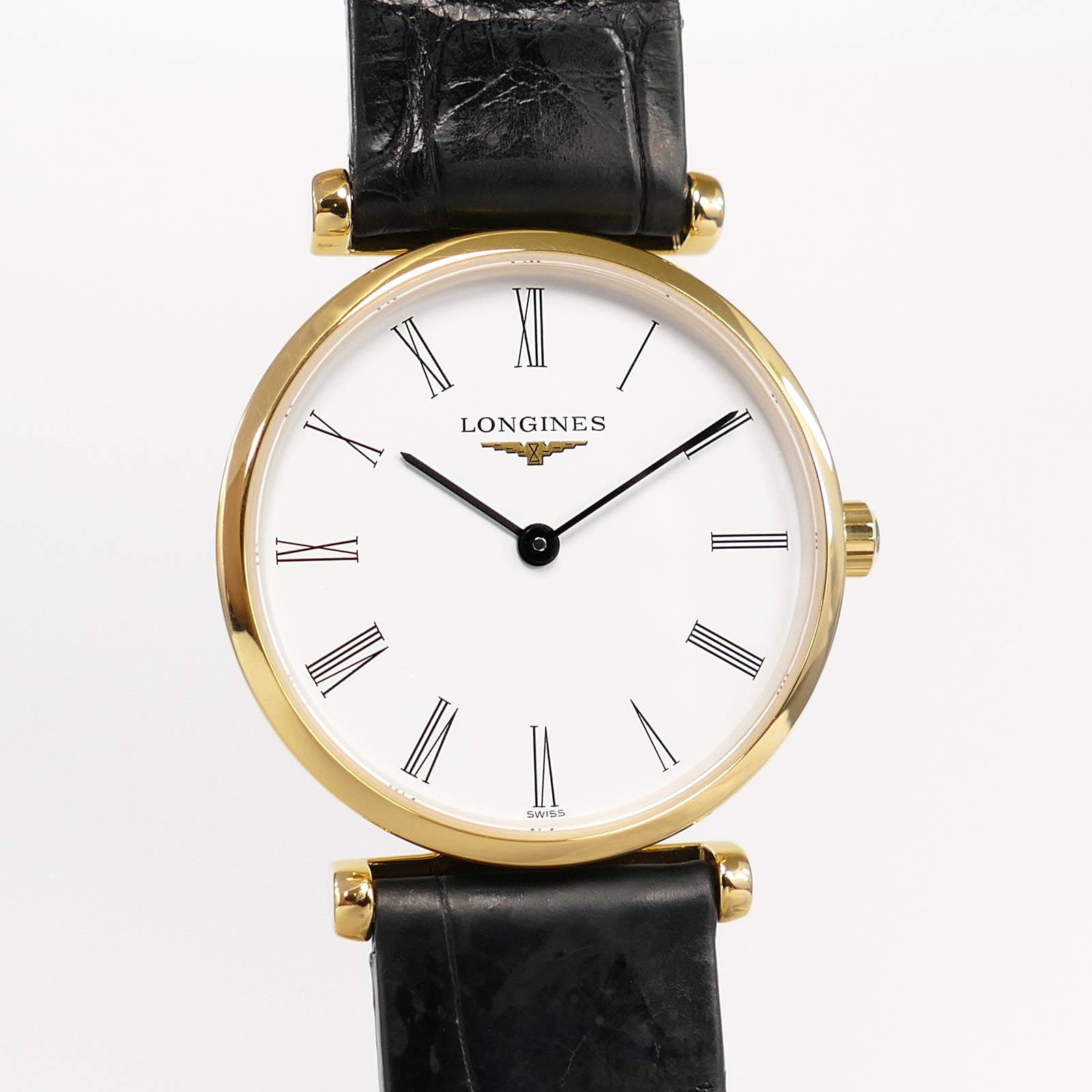 Longines La Grande Classique L4.209.2 White Roman Numeral Dial close up