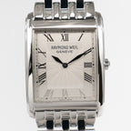 Raymond Weil Don Giovanni 9973/1 silver guilloche dial close up