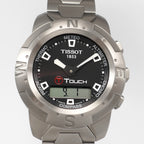Tissot T-Touch Z252/352 Black Dial close up